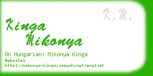 kinga mikonya business card